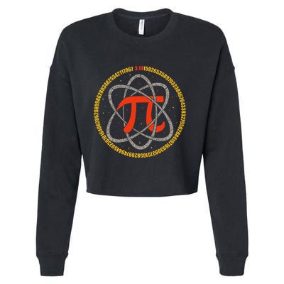 Pi Atom Happy Pi Day Pi Number 3.14 Math Teacher Student .Png Cropped Pullover Crew