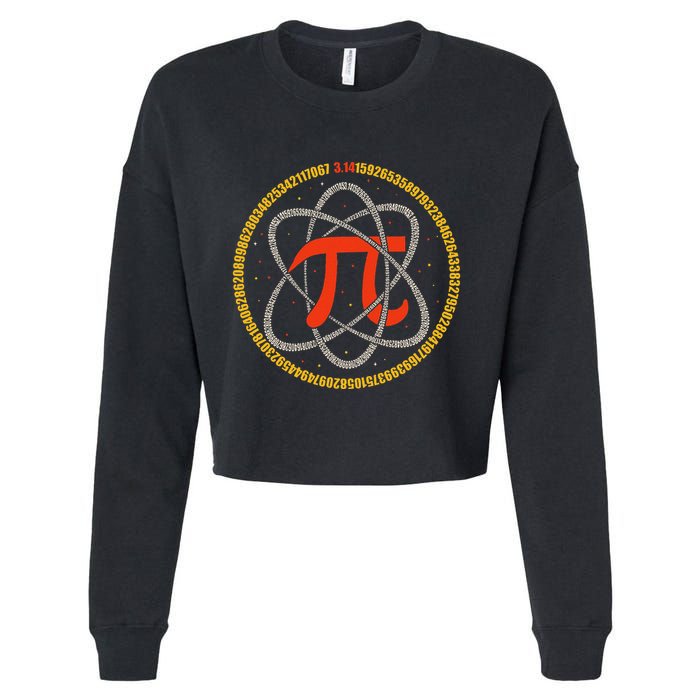 Pi Atom Happy Pi Day Pi Number 3.14 Math Teacher Student .Png Cropped Pullover Crew