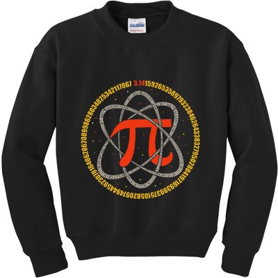 Pi Atom Happy Pi Day Pi Number 3.14 Math Teacher Student .Png Kids Sweatshirt