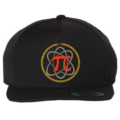 Pi Atom Happy Pi Day Pi Number 3.14 Math Teacher Student .Png Wool Snapback Cap