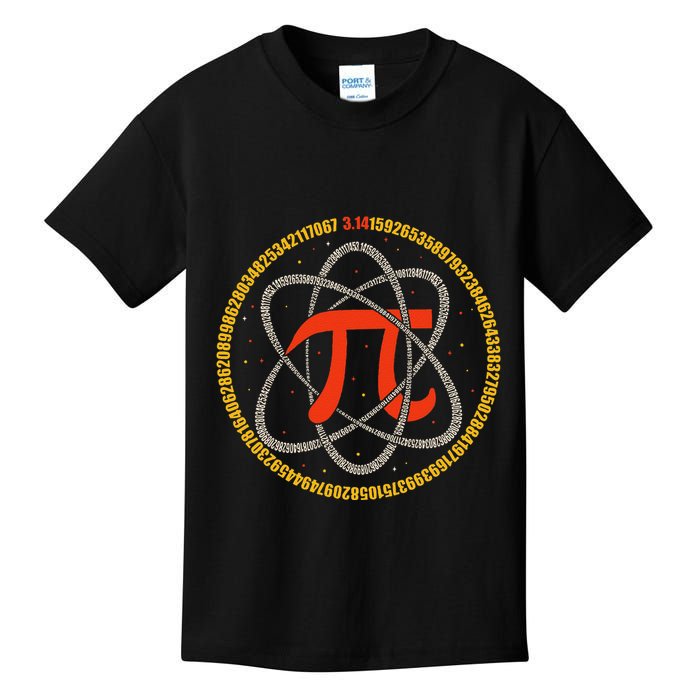 Pi Atom Happy Pi Day Pi Number 3.14 Math Teacher Student .Png Kids T-Shirt