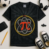 Pi Atom Happy Pi Day Pi Number 3.14 Math Teacher Student .Png Kids Tie-Dye T-Shirt