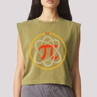 Pi Atom Happy Pi Day Pi Number 3.14 Math Teacher Student .Png Garment-Dyed Women's Muscle Tee