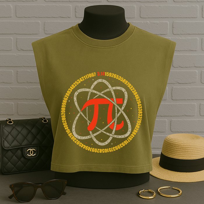 Pi Atom Happy Pi Day Pi Number 3.14 Math Teacher Student .Png Garment-Dyed Women's Muscle Tee