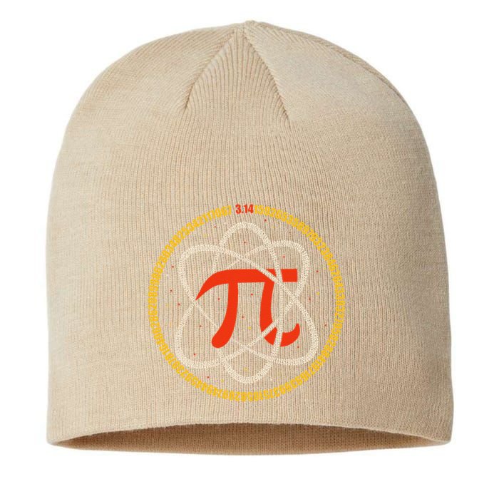Pi Atom Happy Pi Day Pi Number 3.14 Math Teacher Student .Png Sustainable Beanie