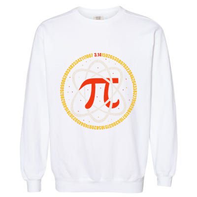 Pi Atom Happy Pi Day Pi Number 3.14 Math Teacher Student .Png Garment-Dyed Sweatshirt