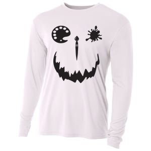 Pumpkin Artist Halloween Art Teacher Cooling Performance Long Sleeve Crew