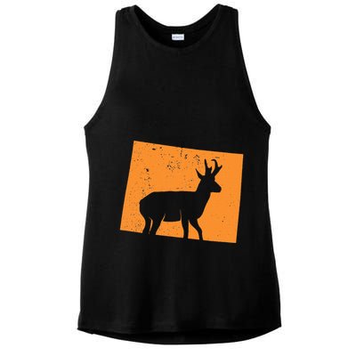 Pronghorn Antelope Hunting In Wyoming. Ladies PosiCharge Tri-Blend Wicking Tank