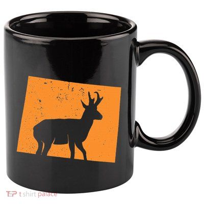Pronghorn Antelope Hunting In Wyoming. 11oz C Handle Ceramic Mug