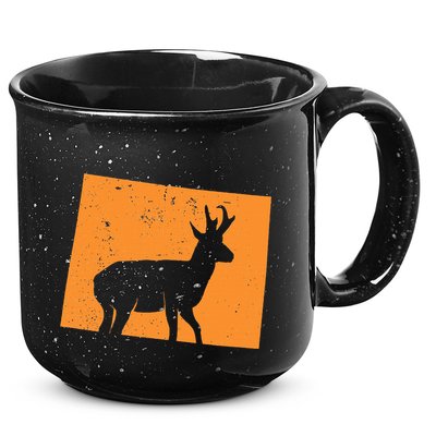 Pronghorn Antelope Hunting In Wyoming. 15oz Campfire Ceramic Mug