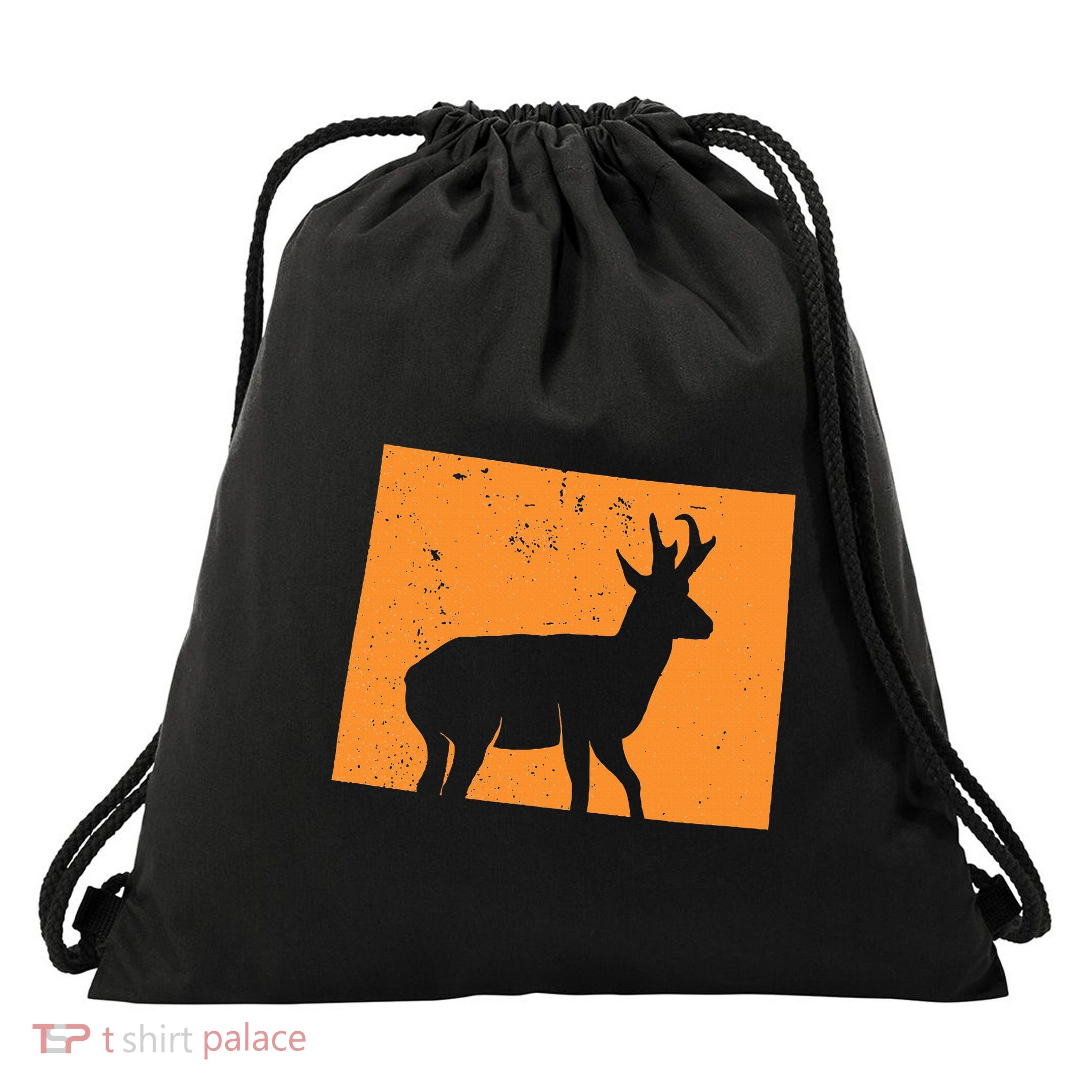 Pronghorn Antelope Hunting In Wyoming. Drawstring Bag