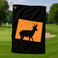 Pronghorn Antelope Hunting In Wyoming. Golf Towel