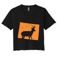 Pronghorn Antelope Hunting In Wyoming. Women's Crop Top Tee