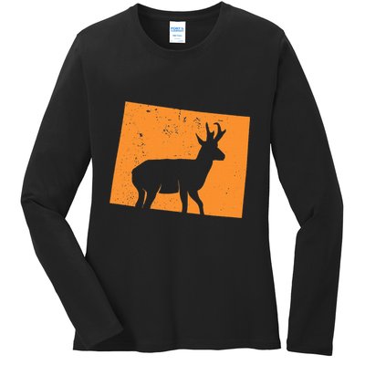 Pronghorn Antelope Hunting In Wyoming. Ladies Long Sleeve Shirt