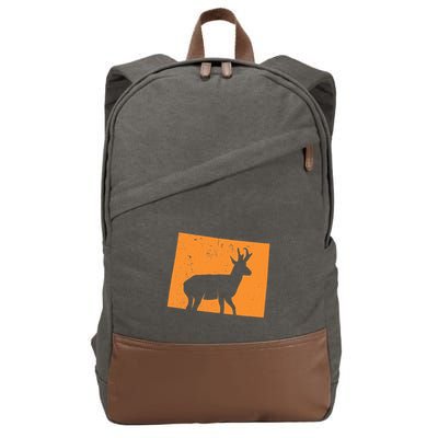 Pronghorn Antelope Hunting In Wyoming. Cotton Canvas Backpack