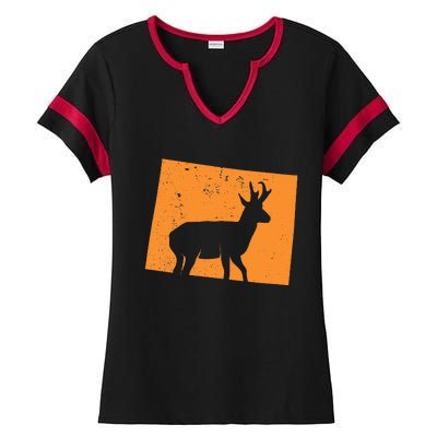 Pronghorn Antelope Hunting In Wyoming. Ladies Halftime Notch Neck Tee