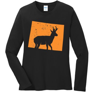 Pronghorn Antelope Hunting In Wyoming. Ladies Long Sleeve Shirt