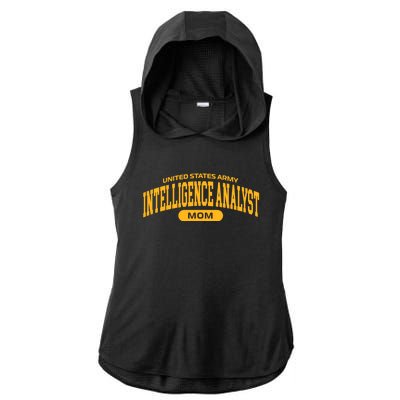 Proud Army Intelligence Analyst Mom Gift Ladies PosiCharge Tri-Blend Wicking Draft Hoodie Tank