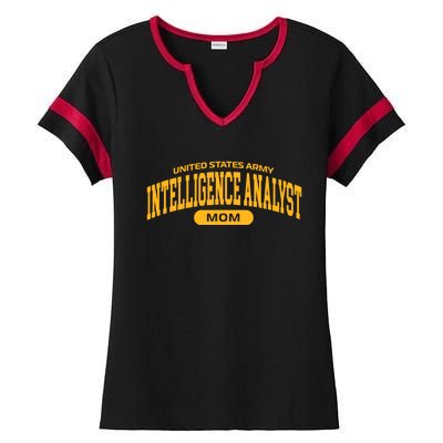 Proud Army Intelligence Analyst Mom Gift Ladies Halftime Notch Neck Tee