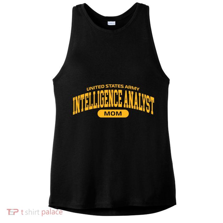 Proud Army Intelligence Analyst Mom Gift Ladies PosiCharge Tri-Blend Wicking Tank