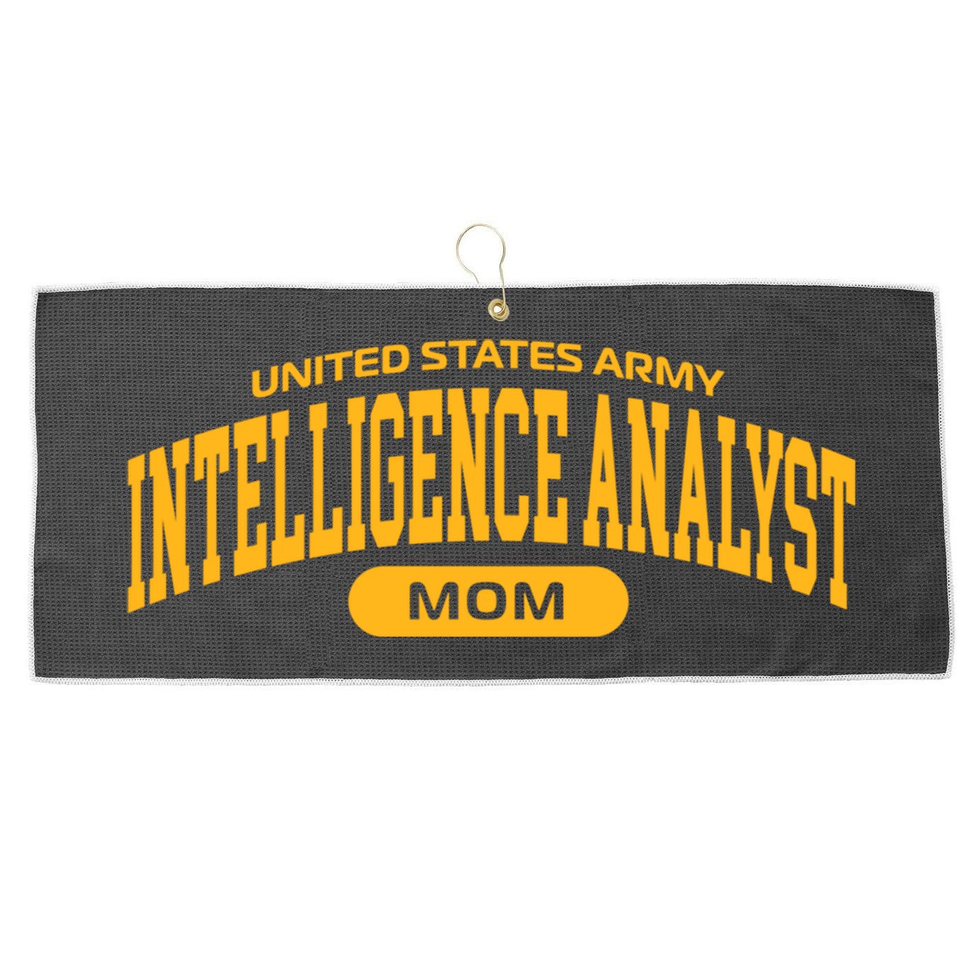 Proud Army Intelligence Analyst Mom Gift Large Microfiber Waffle Golf Towel