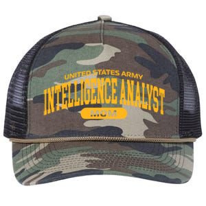 Proud Army Intelligence Analyst Mom Gift Retro Rope Trucker Hat Cap