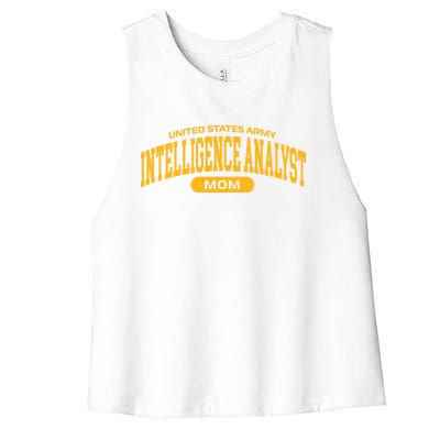 Proud Army Intelligence Analyst Mom Gift Women's Racerback Cropped Tank