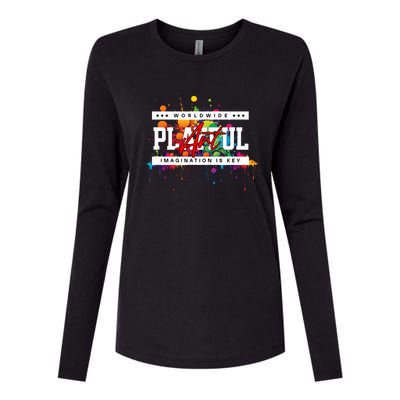 Playful Art Imagination Is Key Womens Cotton Relaxed Long Sleeve T-Shirt