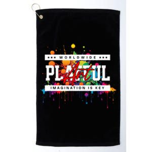 Playful Art Imagination Is Key Platinum Collection Golf Towel