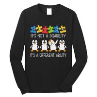 Penguin Autism Is Not A Disability It's A Different Ability Long Sleeve Shirt