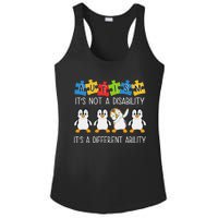 Penguin Autism Is Not A Disability It's A Different Ability Ladies PosiCharge Competitor Racerback Tank