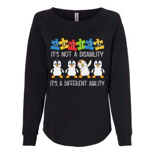 Penguin Autism Is Not A Disability It's A Different Ability Womens California Wash Sweatshirt