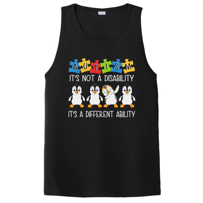 Penguin Autism Is Not A Disability It's A Different Ability PosiCharge Competitor Tank