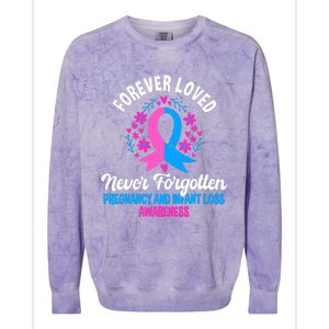 Pregnancy And Infant Loss Awareness Miscarriage Awareness Colorblast Crewneck Sweatshirt