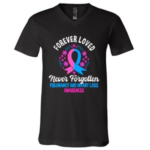 Pregnancy And Infant Loss Awareness Miscarriage Awareness V-Neck T-Shirt