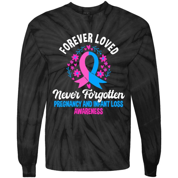 Pregnancy And Infant Loss Awareness Miscarriage Awareness Tie-Dye Long Sleeve Shirt