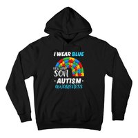 puzzle Autism I Wear Blue For Son Autism Awareness Hoodie