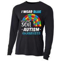 puzzle Autism I Wear Blue For Son Autism Awareness Cooling Performance Long Sleeve Crew