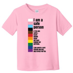 Pride Ally I Am A Safe Person Lgbtq Toddler T-Shirt