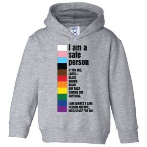 Pride Ally I Am A Safe Person Lgbtq Toddler Hoodie