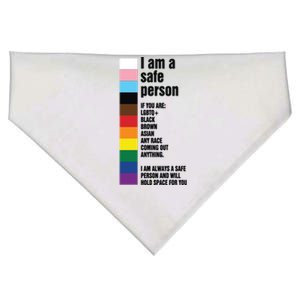 Pride Ally I Am A Safe Person Lgbtq USA-Made Doggie Bandana