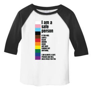 Pride Ally I Am A Safe Person Lgbtq Toddler Fine Jersey T-Shirt