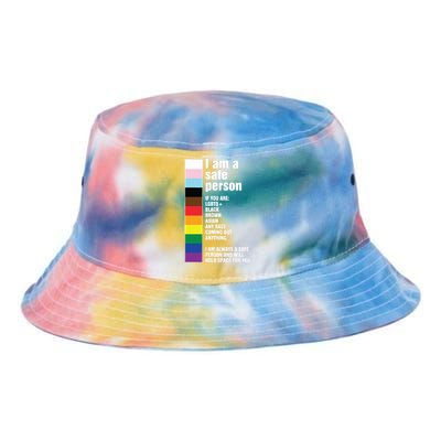 Pride Ally I Am A Safe Person Lgbtq Tie Dye Newport Bucket Hat