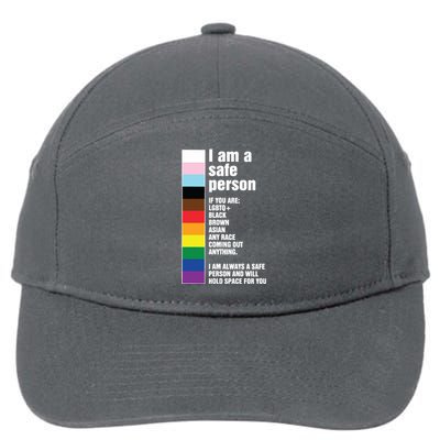 Pride Ally I Am A Safe Person Lgbtq 7-Panel Snapback Hat