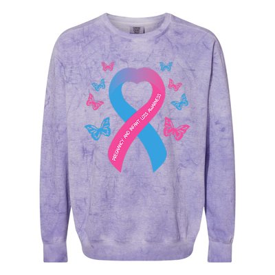 Pregnancy and Infant Loss Awareness Miscarriage Remembrance Colorblast Crewneck Sweatshirt