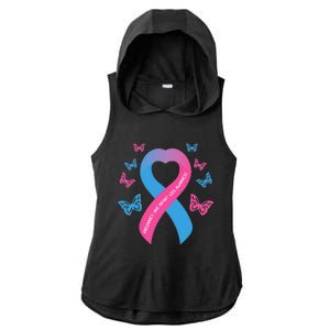 Pregnancy and Infant Loss Awareness Miscarriage Remembrance Ladies PosiCharge Tri-Blend Wicking Draft Hoodie Tank