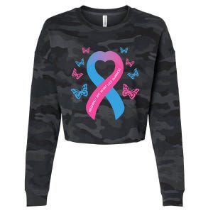 Pregnancy and Infant Loss Awareness Miscarriage Remembrance Cropped Pullover Crew