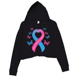 Pregnancy and Infant Loss Awareness Miscarriage Remembrance Crop Fleece Hoodie