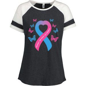 Pregnancy and Infant Loss Awareness Miscarriage Remembrance Enza Ladies Jersey Colorblock Tee