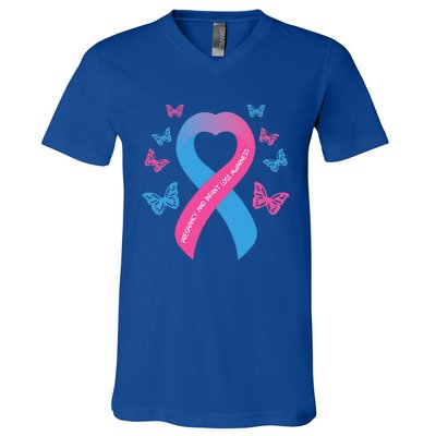 Pregnancy and Infant Loss Awareness Miscarriage Remembrance V-Neck T-Shirt